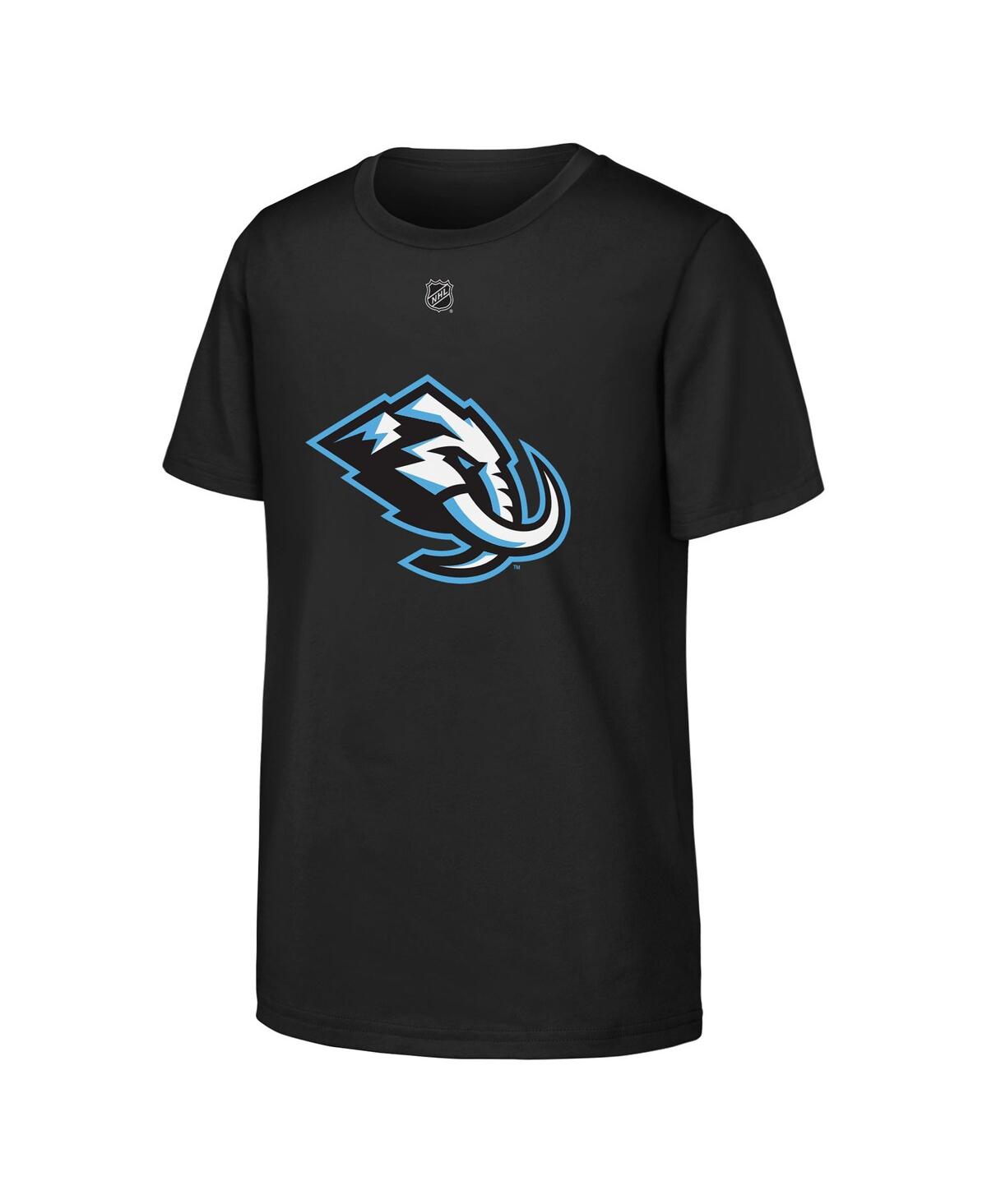 Outerstuff Big Boys And Girls Logan Cooley Black Utah Mammoth Name Number T-shirt In Black