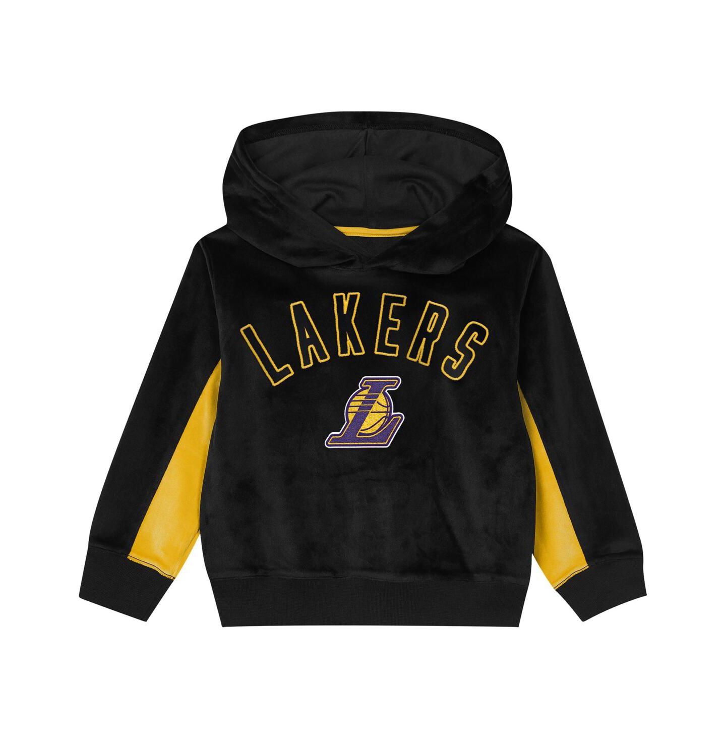 Худи Outerstuff Black Los Angeles Lakers Velour для мальчиков — фото 2