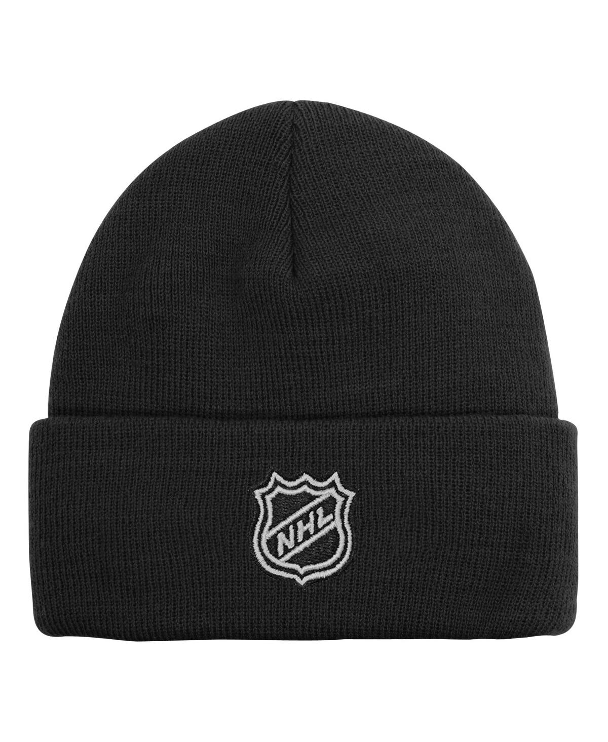 Outerstuff Big Boys And Girls Black Vegas Golden Knights 2.0 Essential Cuffed Knit Hat In Black
