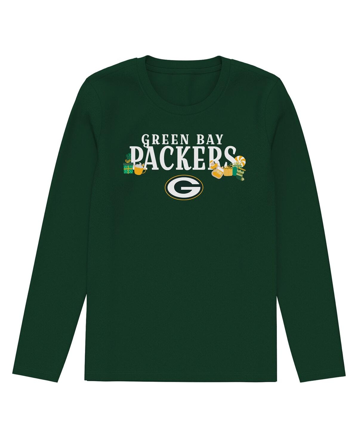 Outerstuff Preschool Green Bay Packers Chestnut Holiday Sleep Set In Green