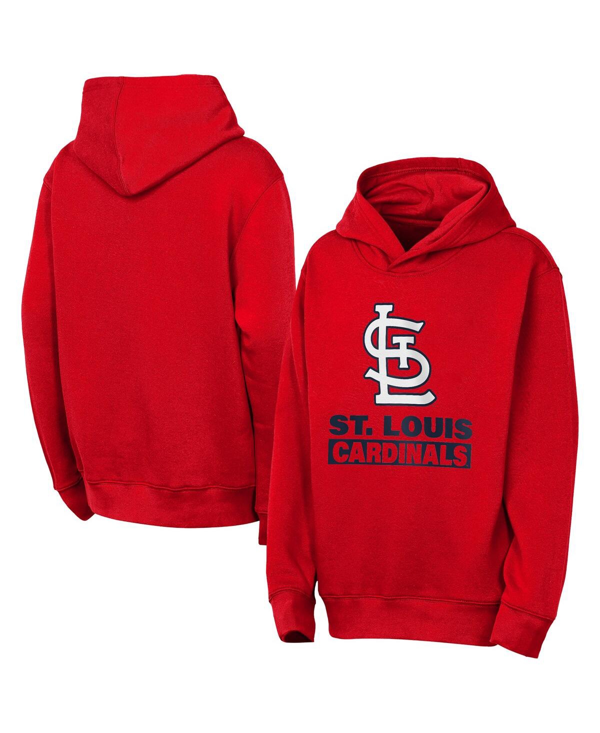 Outerstuff Big Boys and Girls Red St. Louis Cardinals Back to Basics Hoodie