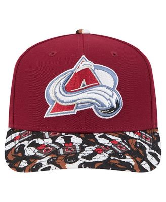 Men's Burgundy Colorado Avalanche Mascot Visor 9SEVENTY Adjustable Hat