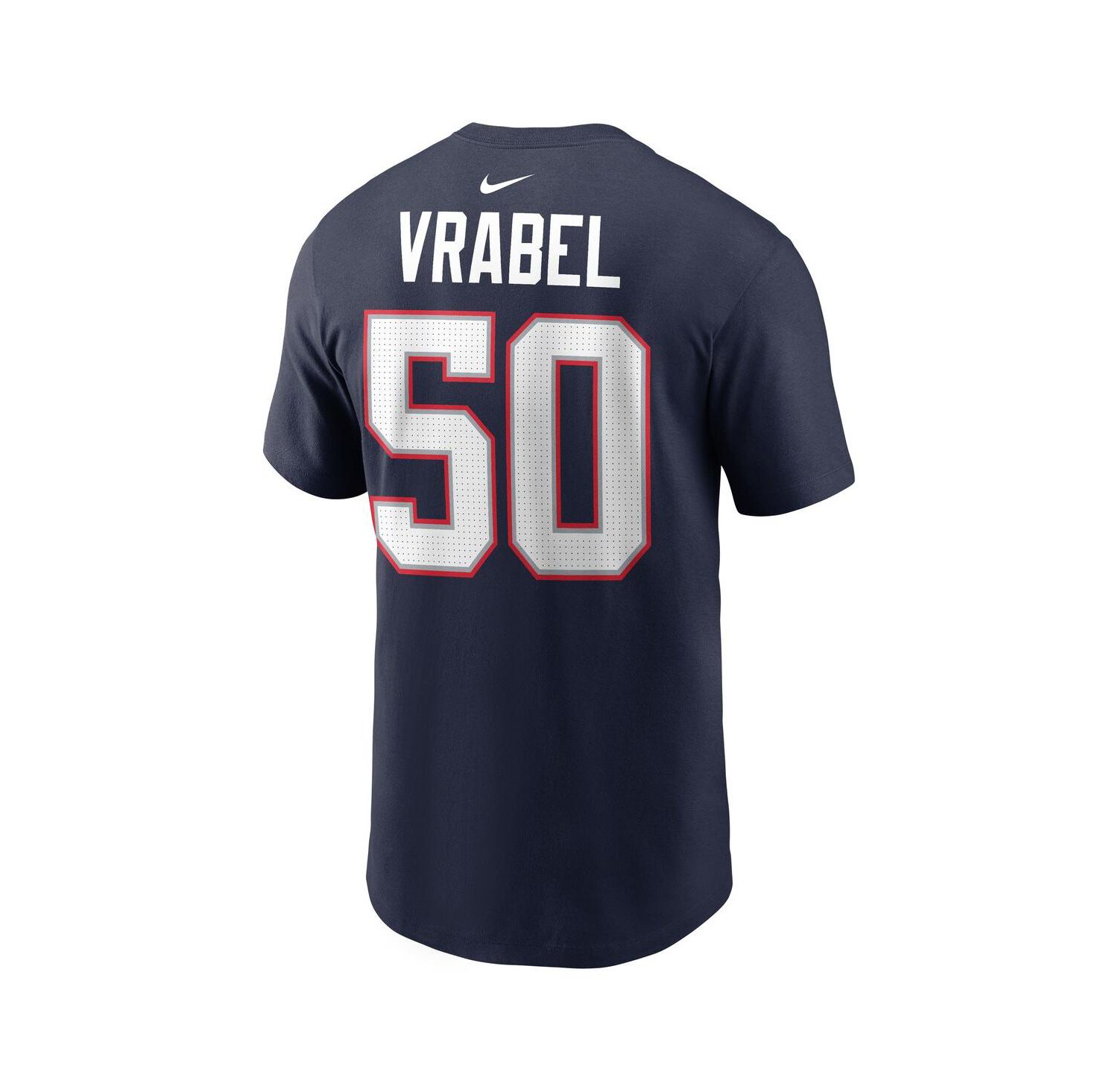 Men's Mike Vrabel Navy New England Patriots Retired Player Name & Number T-Shirt