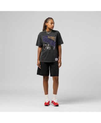 Mitchell & Ness - Women's Black Baltimore Ravens Team Dynamic Boyfriend Mineral Wash T-Shirt