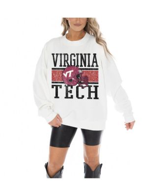 Gameday Couture - Women's White Virginia Tech Hokies Fair Catch Pullover Sweatshirt