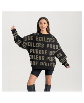 Women's Black Purdue Boilermakers Hype Era Sweatshirt