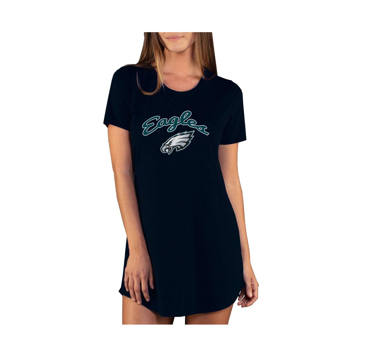 Women's Black Philadelphia Eagles Marathon Knit Nightshirt