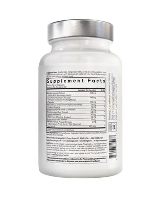 Cognitive Support Supplement – Bacopa, Lion s Mane, Alpha-GPC, Citicoline, Ginkgo, Rhodiola, Huperzine A – 60 Capsules for Memory & Focus