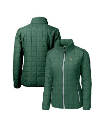 Cutter & Buck - Women's Green Bay Packers Rainier PrimaLoft Eco Insulated Full-Zip Puffer Jacket