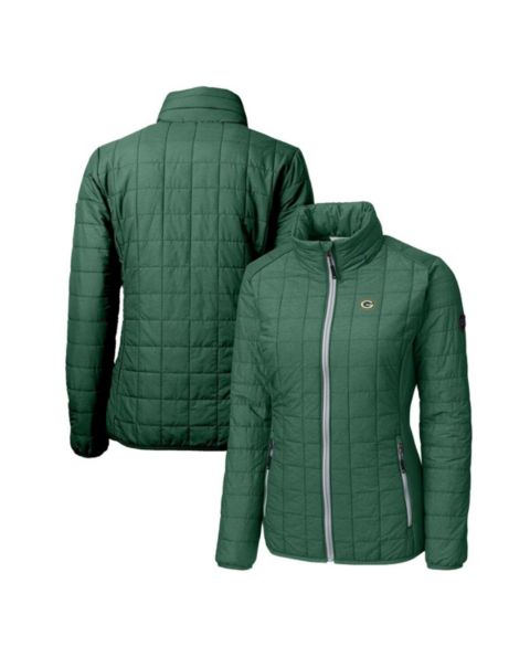 Женские куртки Cutter & Buck Green Bay Packers Rainier PrimaLoft Eco Insulated Full-Zip Puffer Jacket
