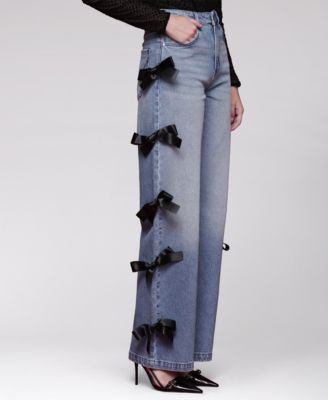Women's Bow Detail High-Rise Jeans