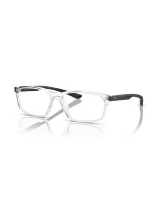 Armani Exchange Men's Square Eyeglasses, AX3108U - Shiny Crystal