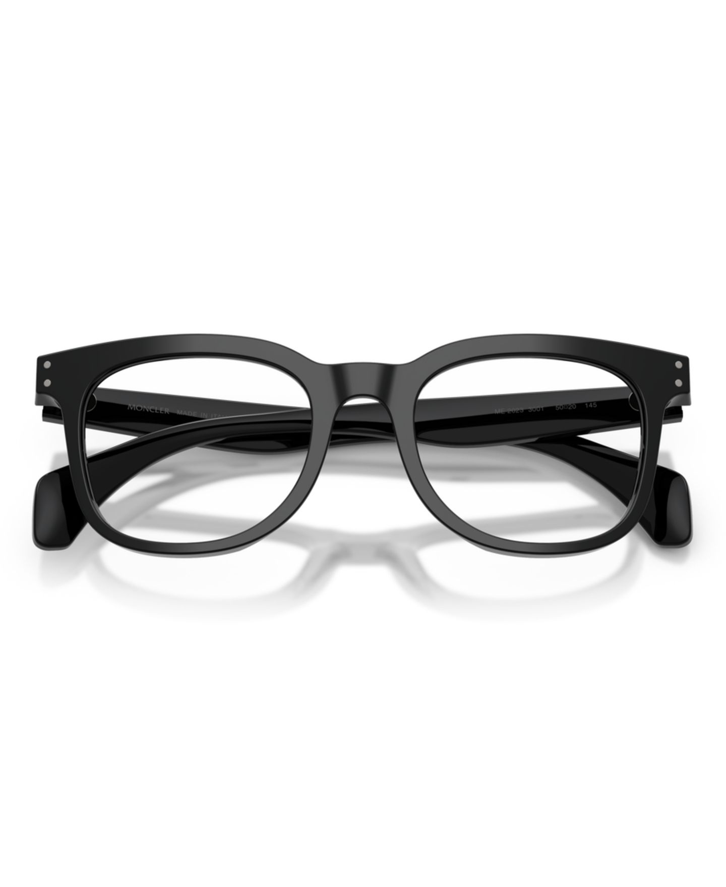 Очки Moncler Unisex Panthos Plastic ME2023 Eyeglasses, цвет: Блестящий чёрный — фото 5