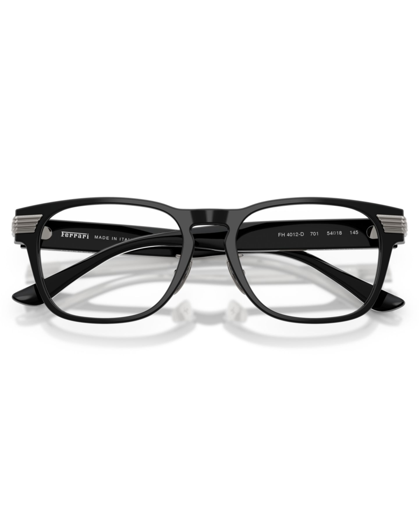 Мужские очки Scuderia Ferrari Ferrari Man Pillow Plastic FH4012D Eyeglasses, цвет: Блестящий чёрный — фото 5