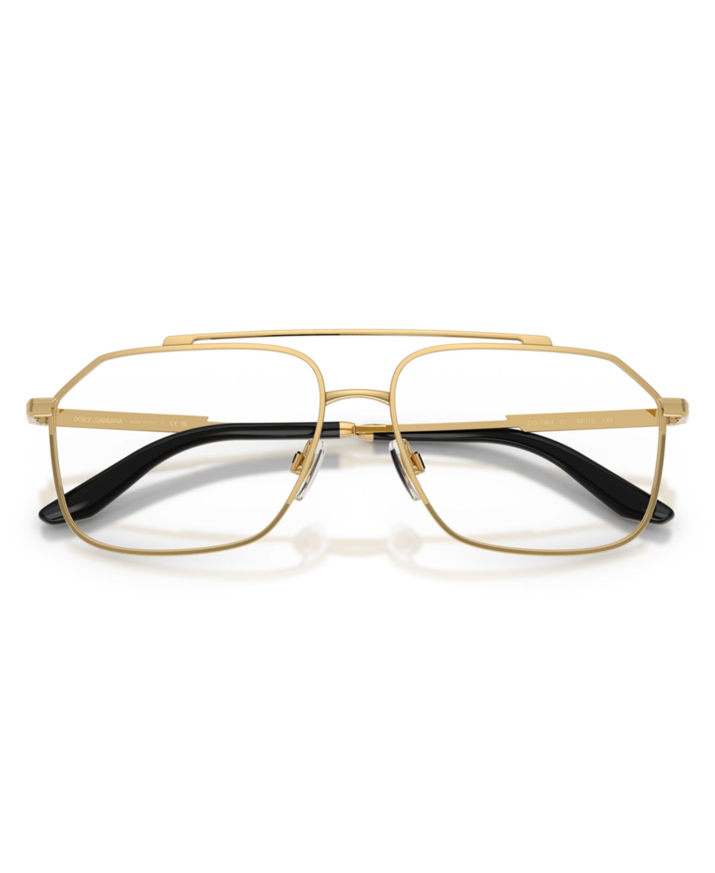 Мужские очки Dolce&Gabbana Man Pilot/Aviator Metal DG1364 Eyeglasses, цвет: Золотой — фото 3