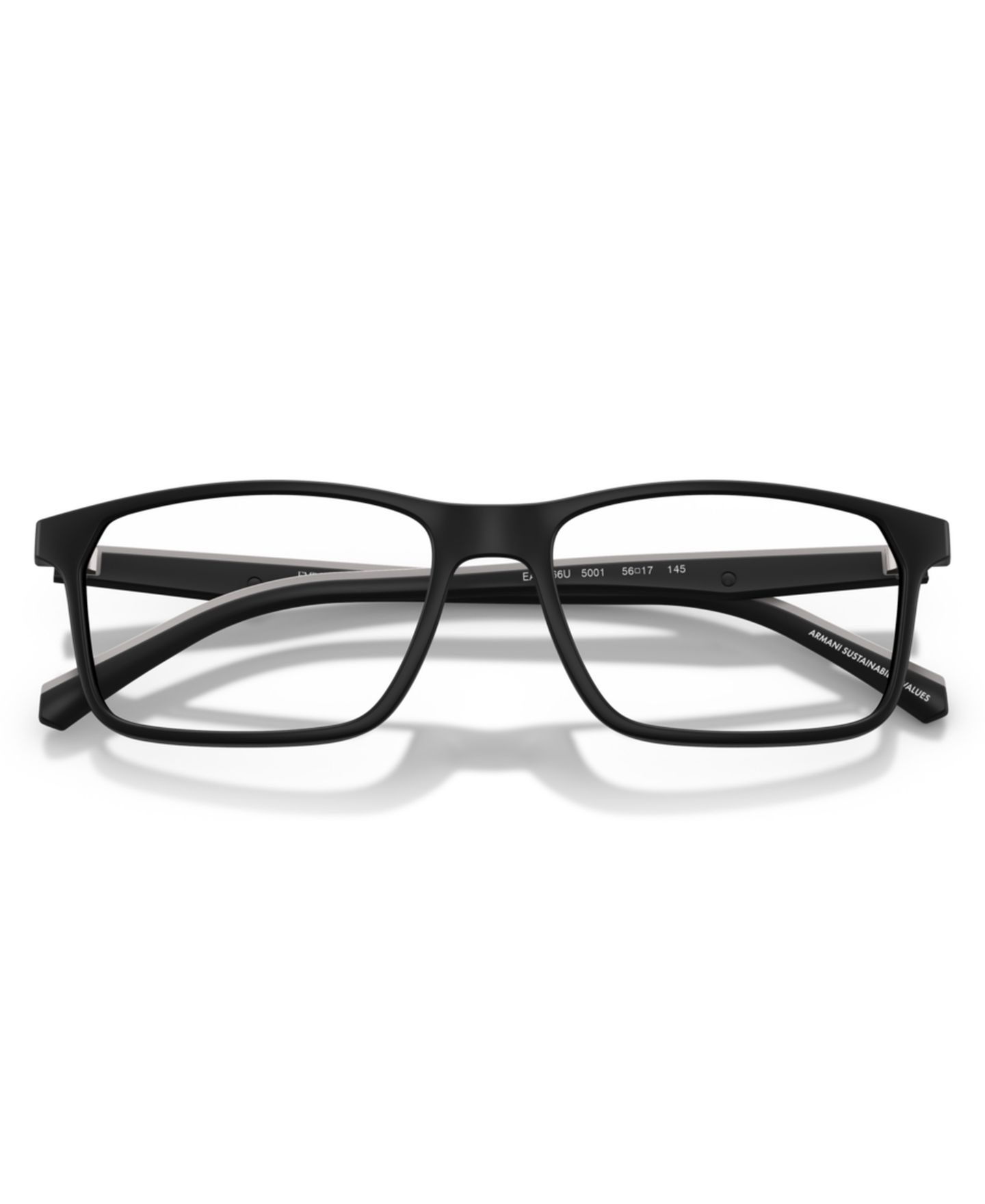 Мужские очки Emporio Armani Man Pillow Plastic EA3266U Eyeglasses, цвет: Матовый чёрный — фото 4