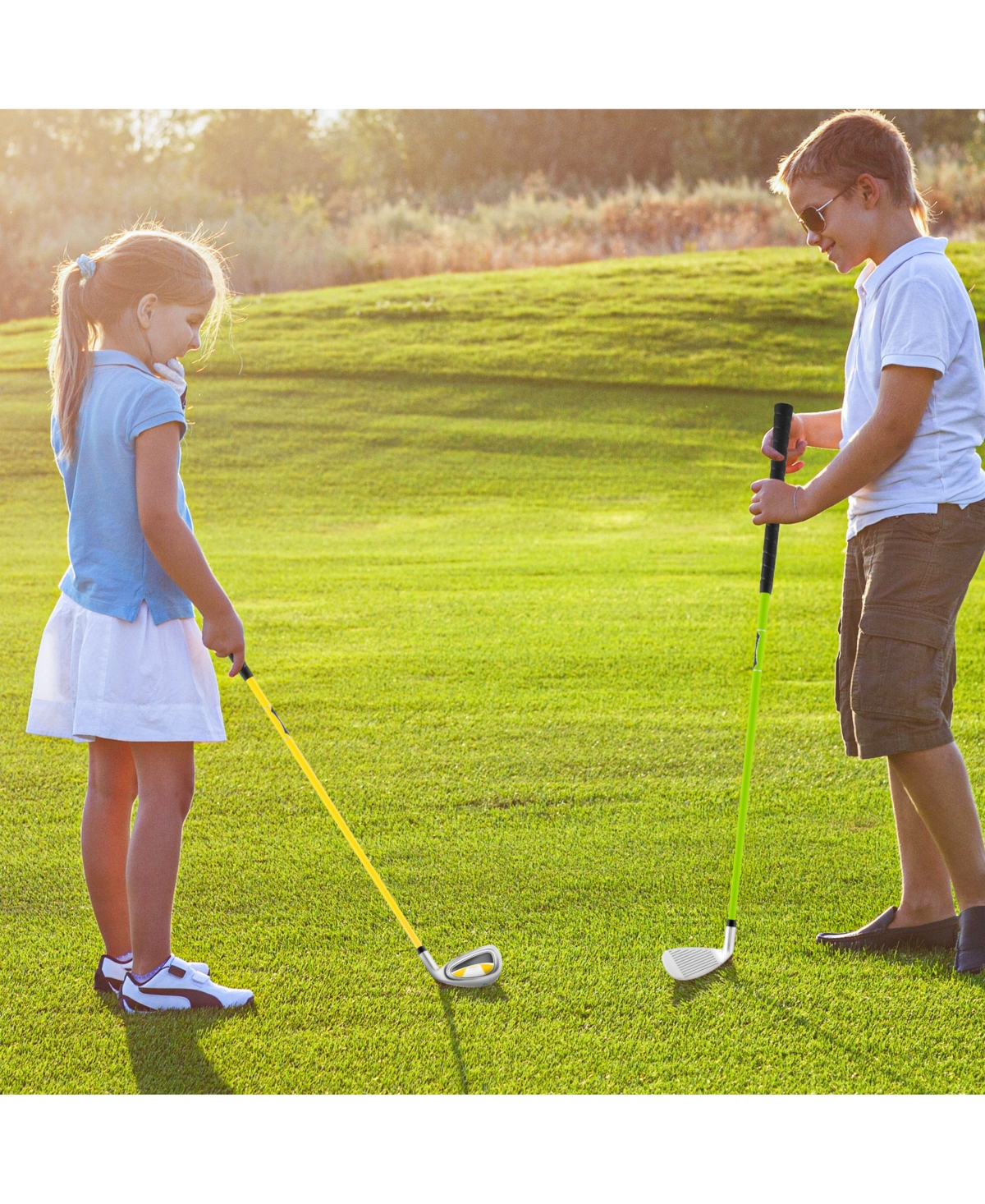 Skonyon Individual Gold Club for Boys and Girls with Fiberglass Shaft and Headcover