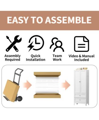 72" Pantry Cabinet with 2 Drawers, Freestanding Storage with Adjustable Shelves for Kitchen, Pantry, Dining