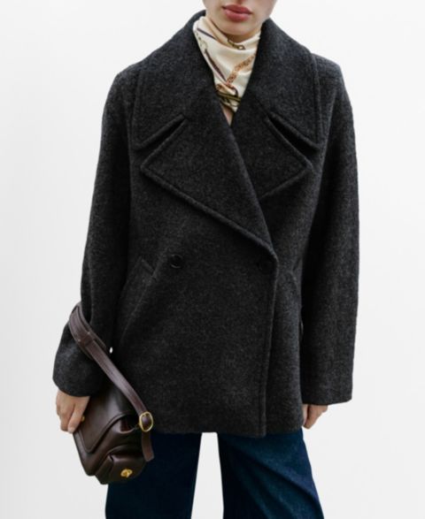 Женские куртки MANGO Women's Wide Lapel Wool-Blend Coat