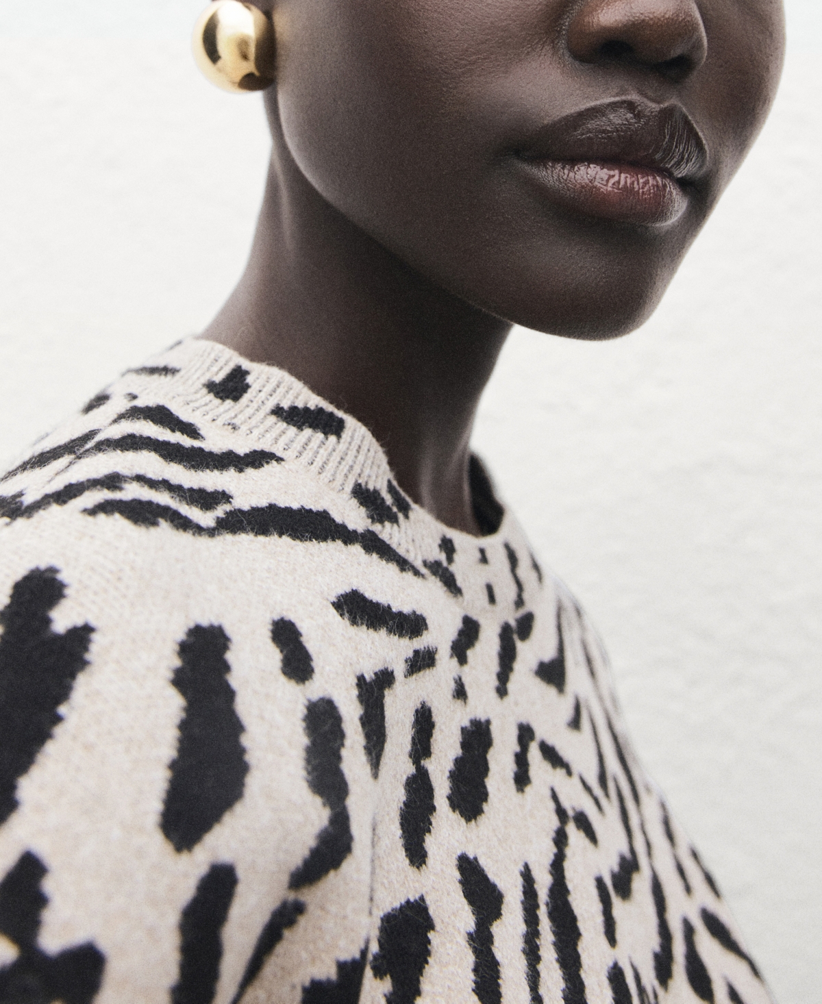 Mango Women's Animal Print Sweater