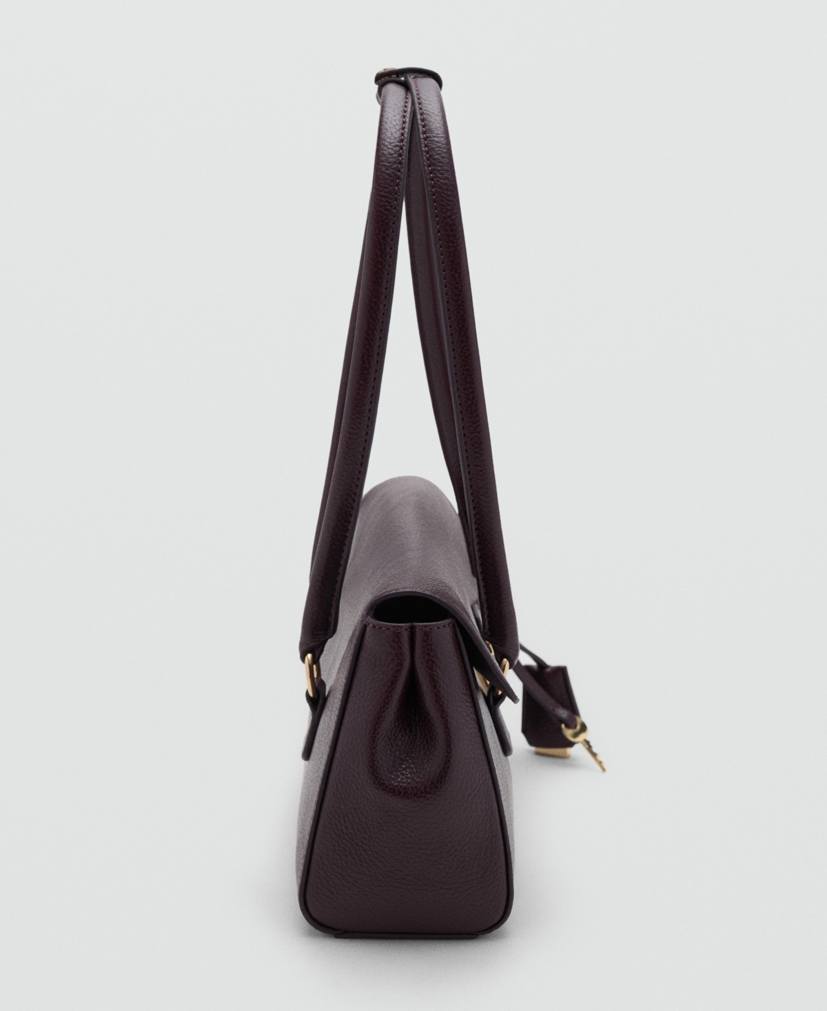 Mango Women's City Flap Shoulder Bag In Burgundy