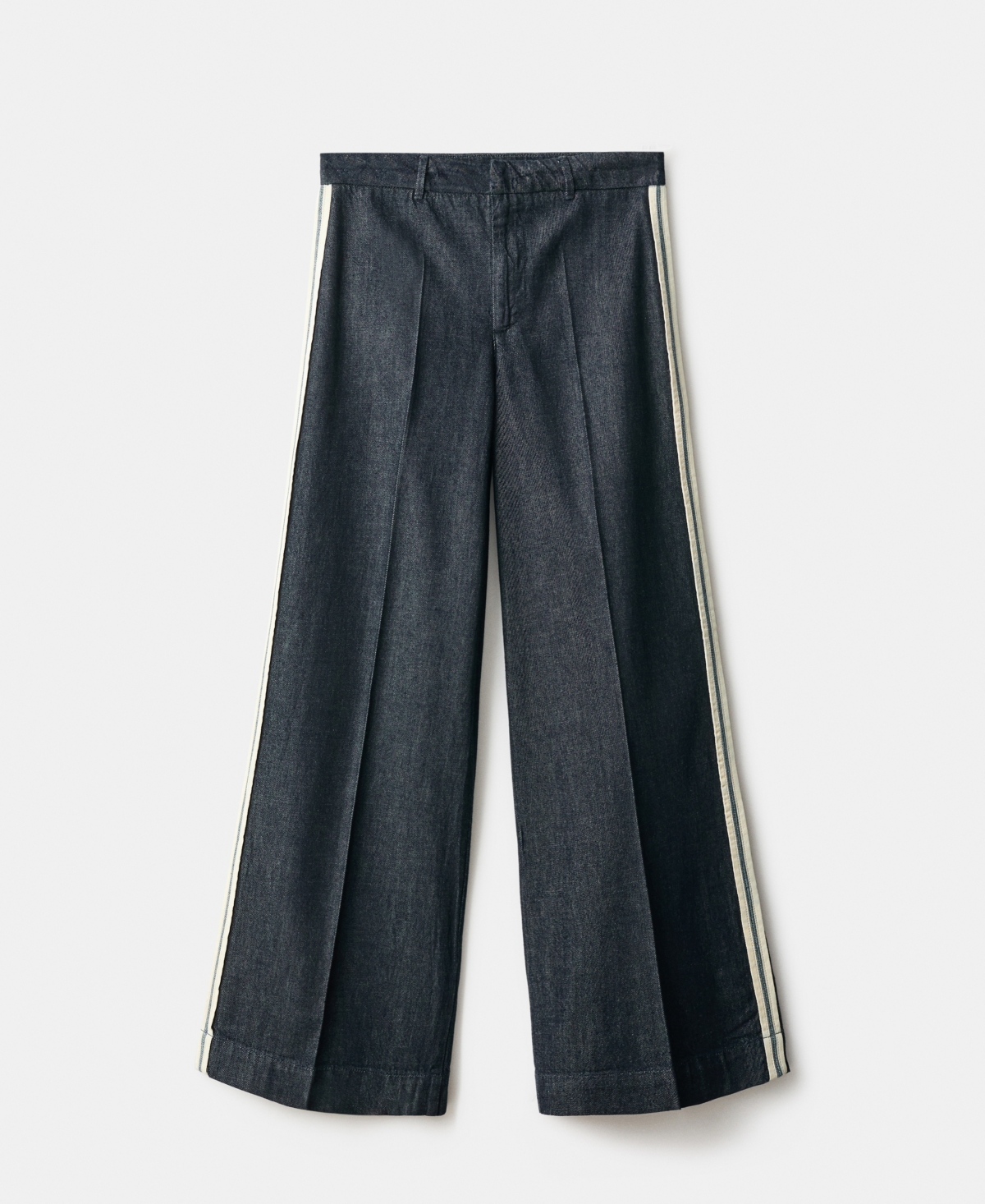 Mango Women's Wide Leg Striped Jeans