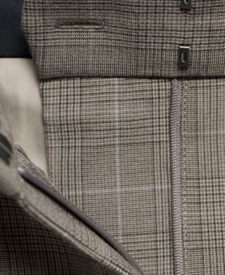 Women's Wide Leg Check Suit Pants