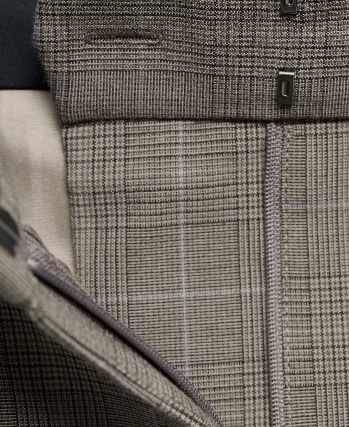 Mango Women's Wide-leg Check Suit Pants In Brown