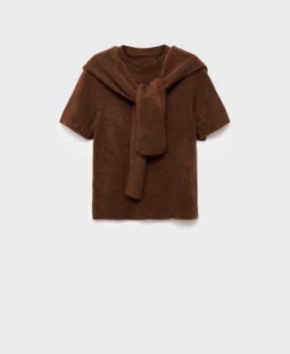 Women's Short-Sleeved Combined Sweater