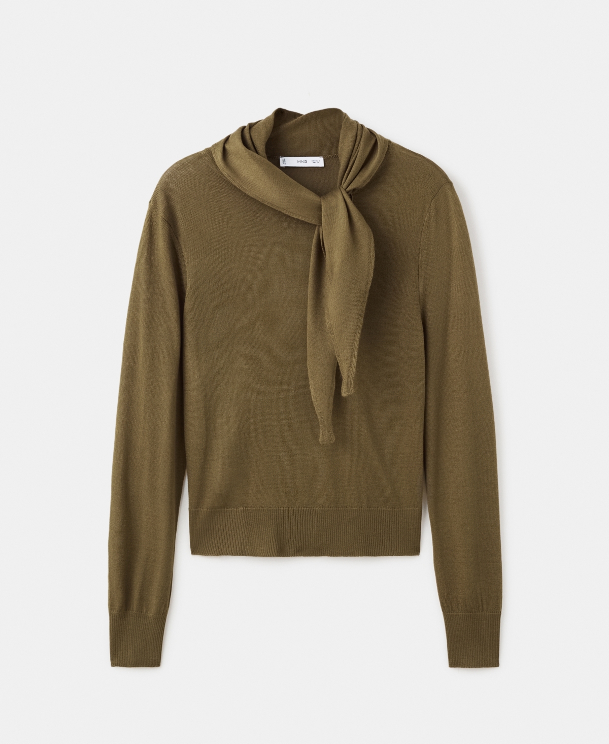 Mango Women's Knot Turtleneck Sweater In Green