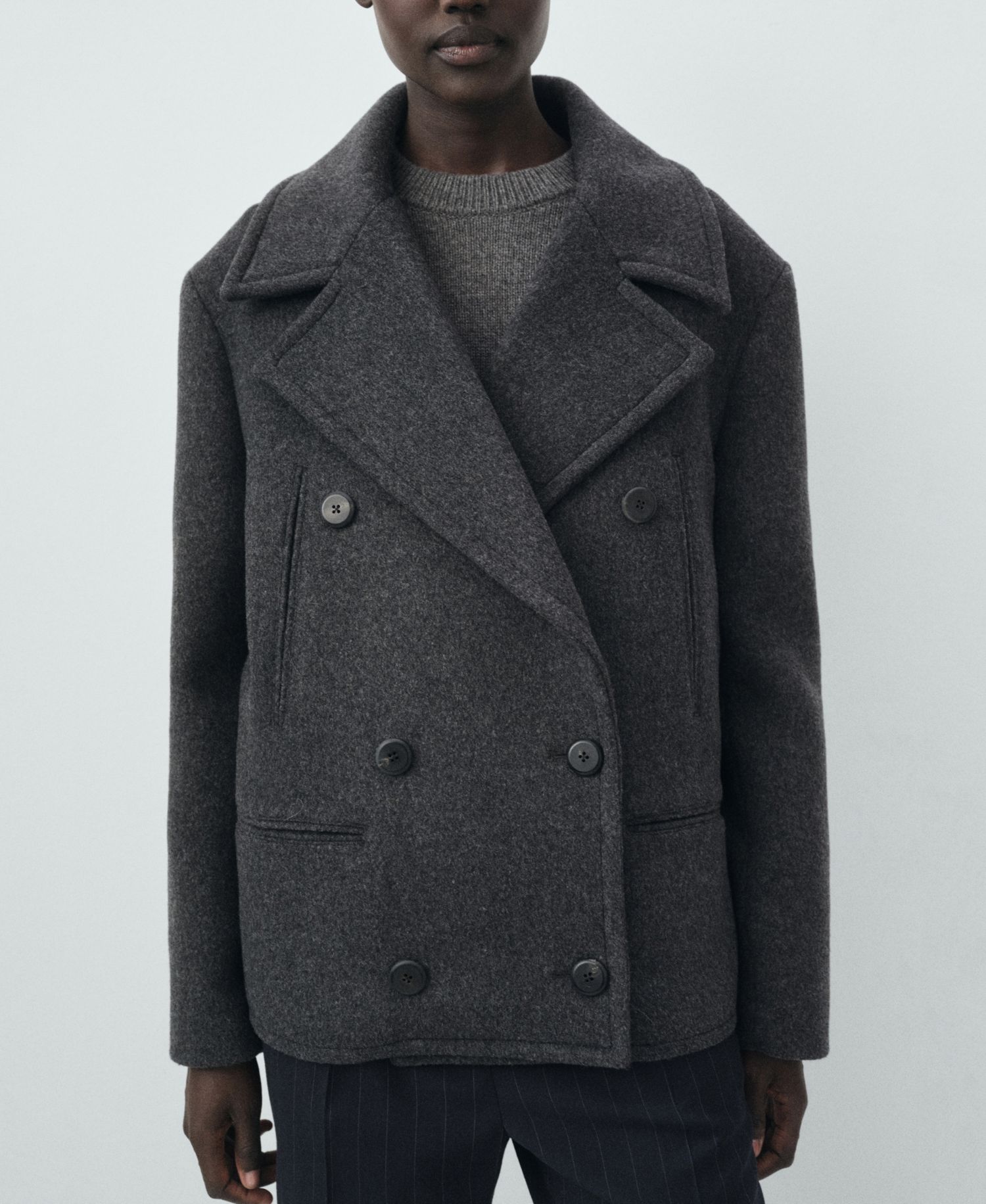 Women's Double-Breasted Wool Coat