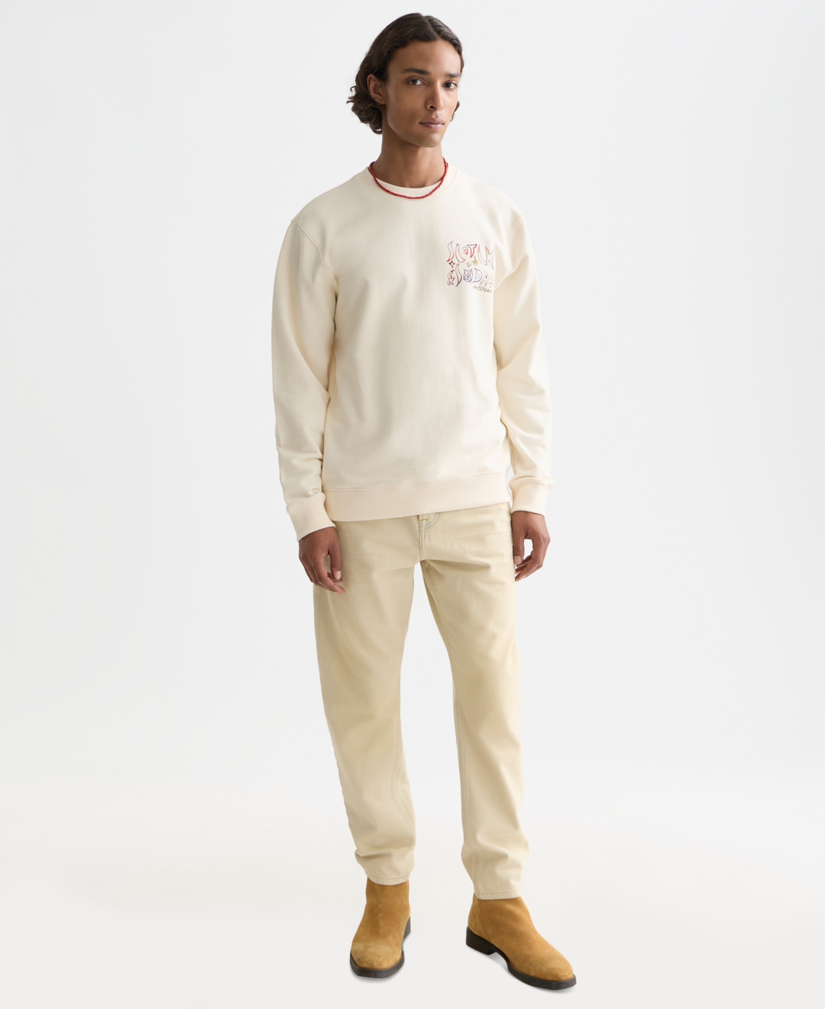 Scotch & Soda Men's Front and Back Artwork Pull-Over Sweatshirt