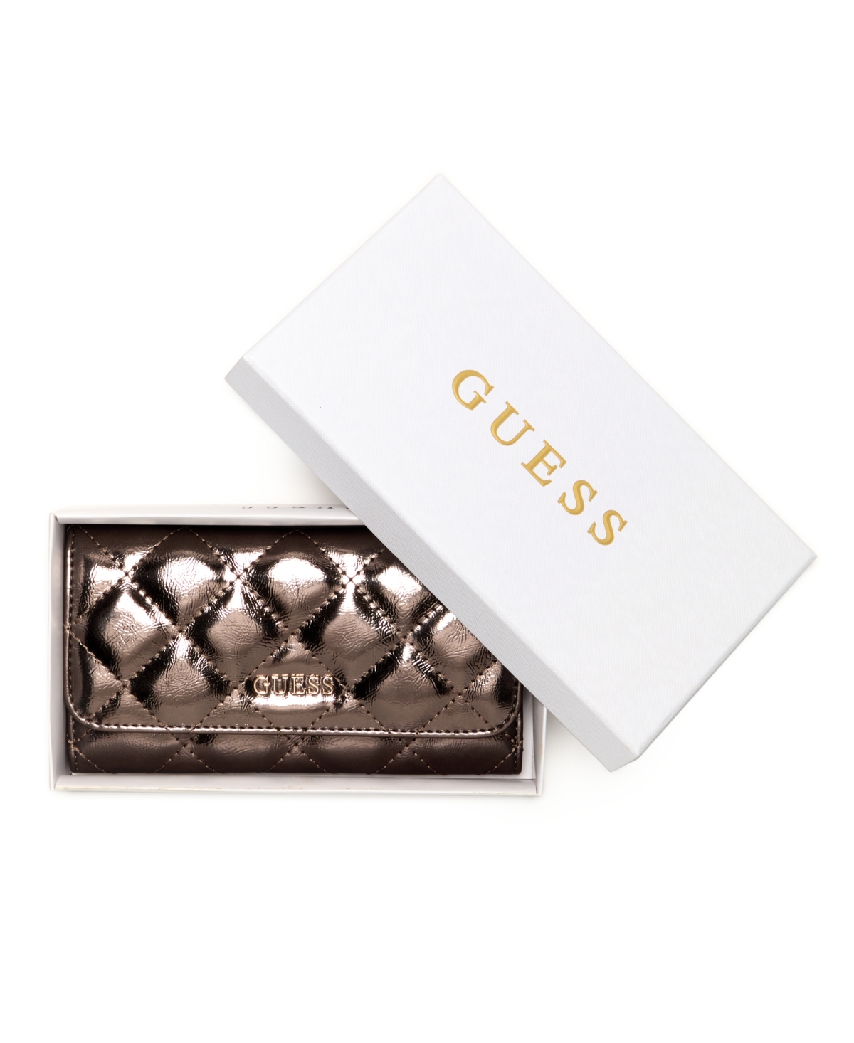 Guess Tinsley Quilted Slim Clutch In Multi