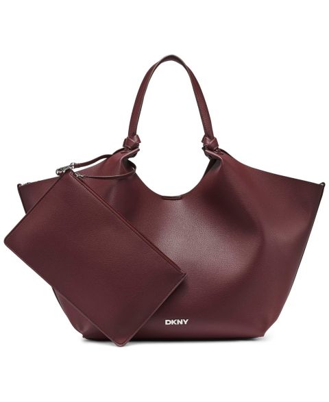 Женская сумка DKNY Paula Commuter Medium Tote Handbag, цвет: Винный