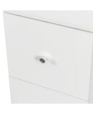 70.87" H Display Storage Cabinet with 4-Tier Shelves and 3 Side Drawers, Modern Wooden Tall Bookshelf for Home