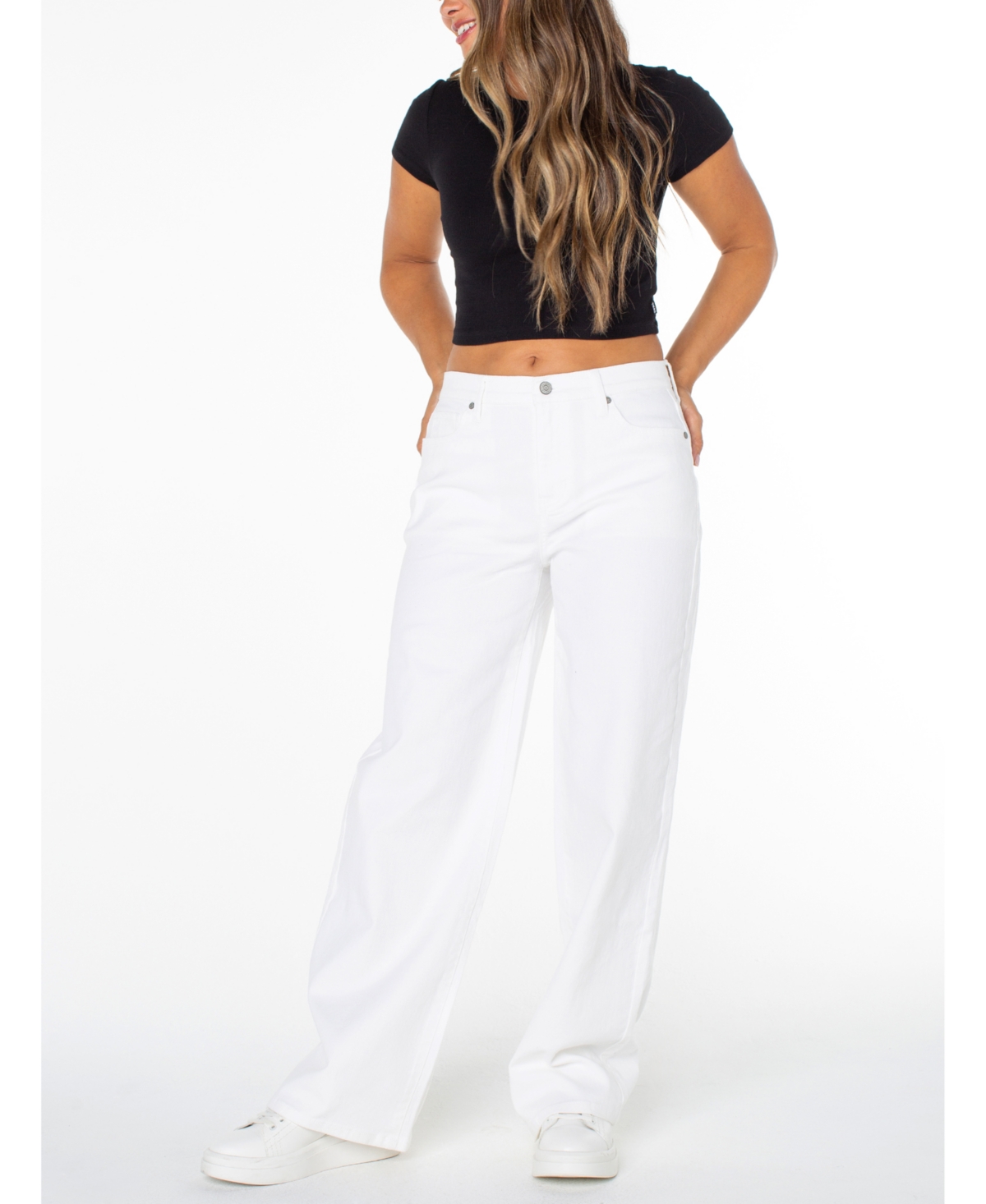 Celebrity Pink Juniors' High-Rise Wide-Leg Jeans