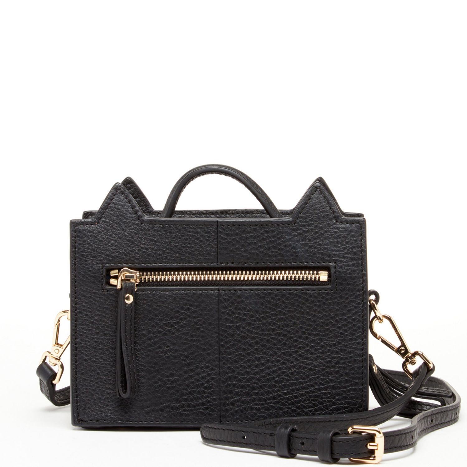 Womens's Pebble Leather Cat Crossbody Bag Cute Top Handle Purse Small Shoulder Handbag