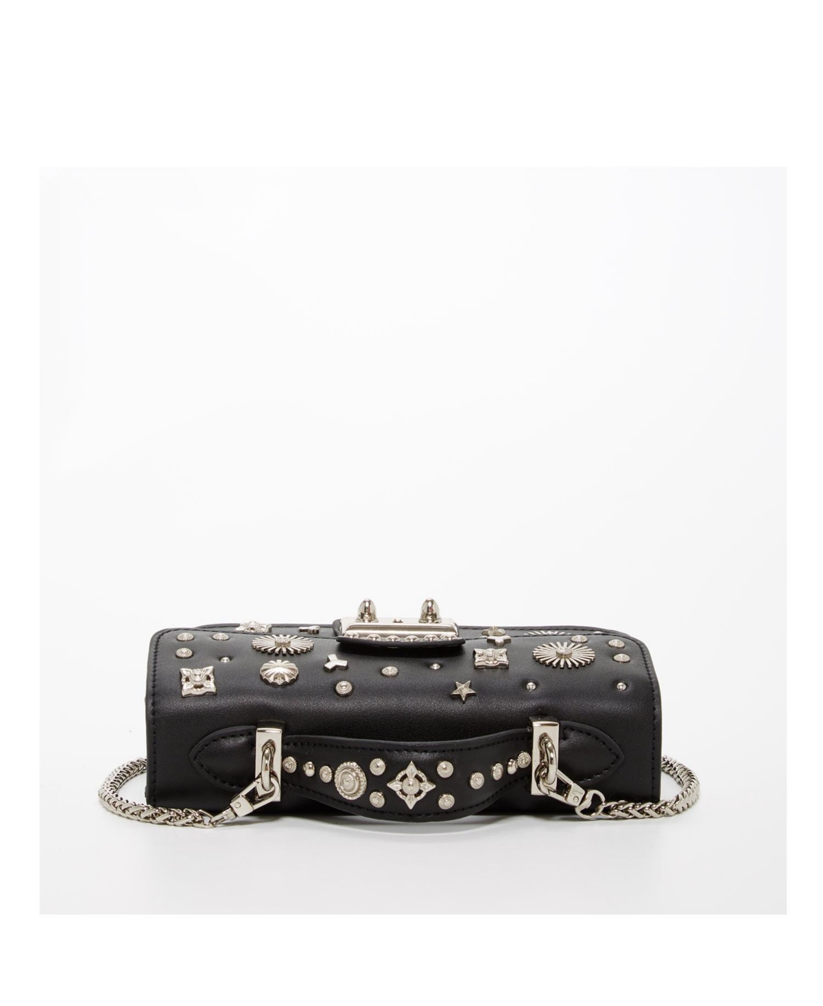 Susu Small Leather Crossbody Bag Studded Purse Top Handle Structured Handbag