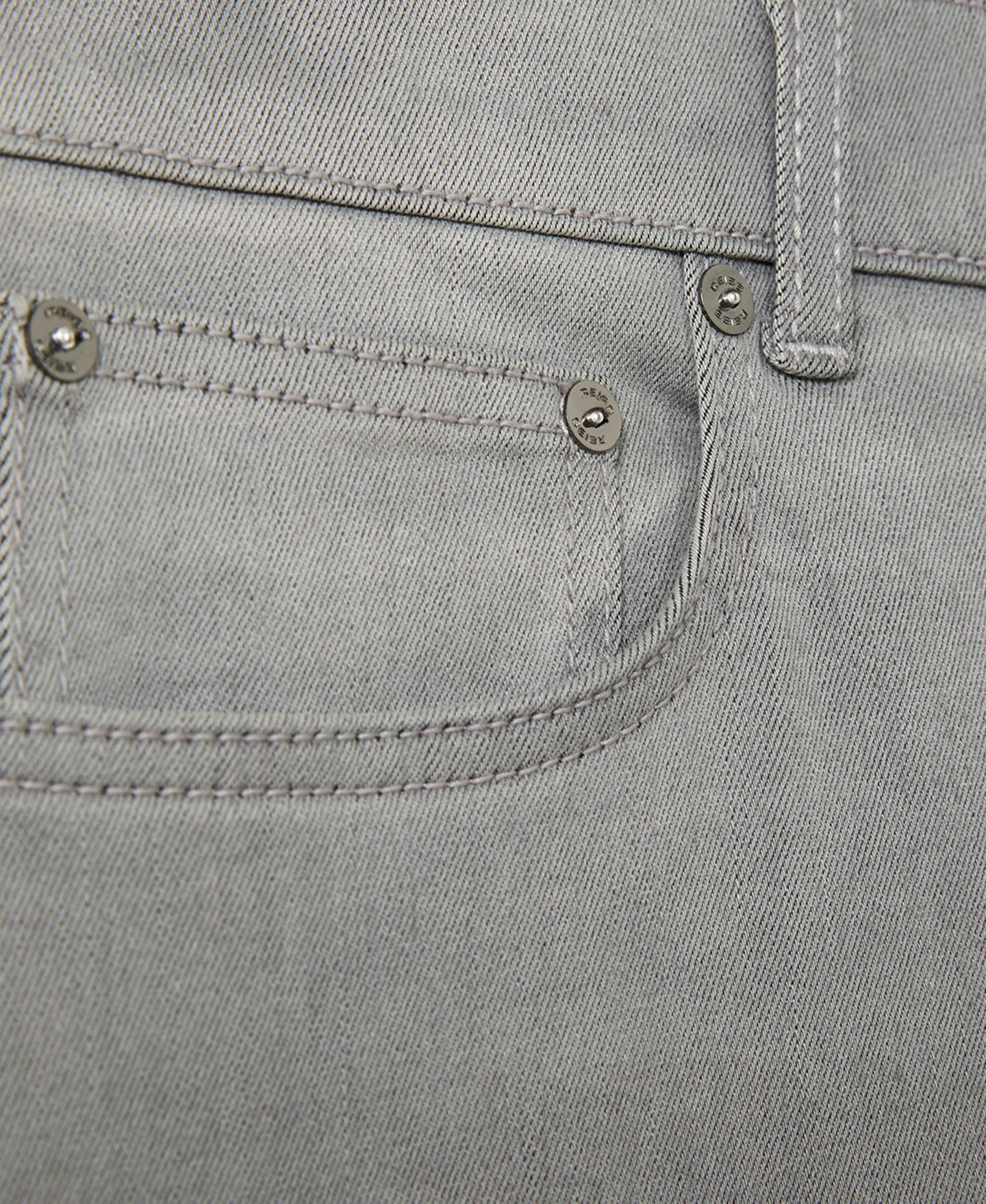 Мужские джинсы REISS Picton Cotton-Stretch Slim-Fit, цвет: Светлый потёртый серый — фото 4