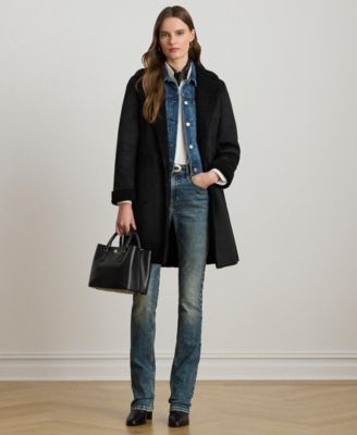 Women's Lapel Collar Shearling Jacket