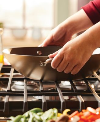 Advanced Home Hard-Anodized Nonstick Wok with Side Handles, 14"