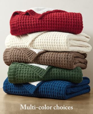 Rowan Waffle Knit Chenille Throw, 50" x 60"