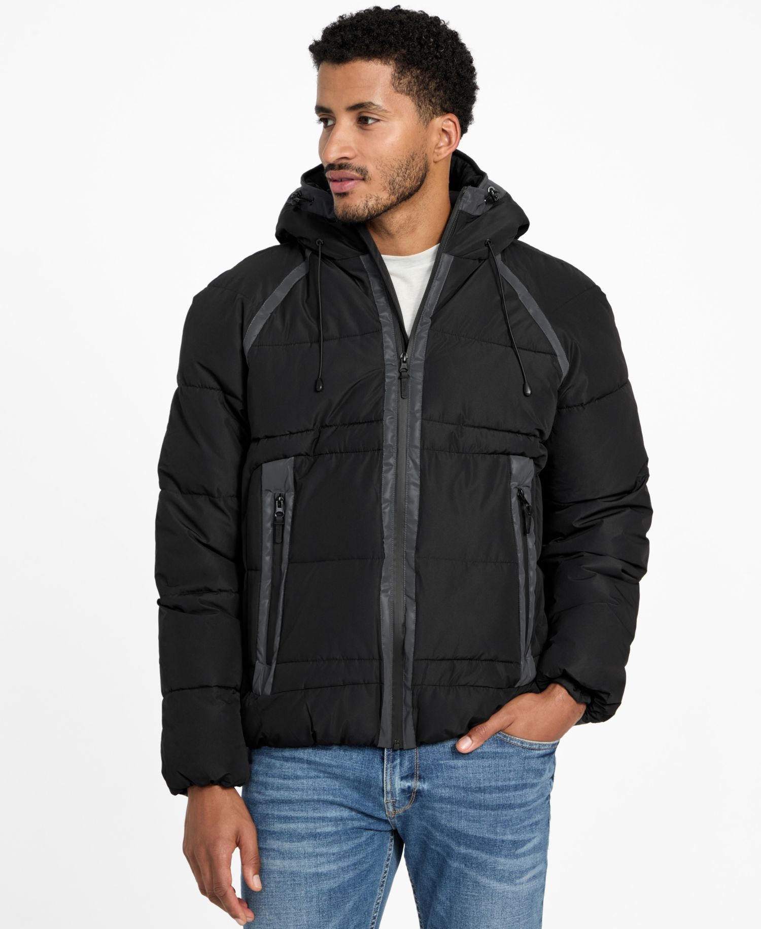 Men's Hooded Ripstop Puffer Jacket