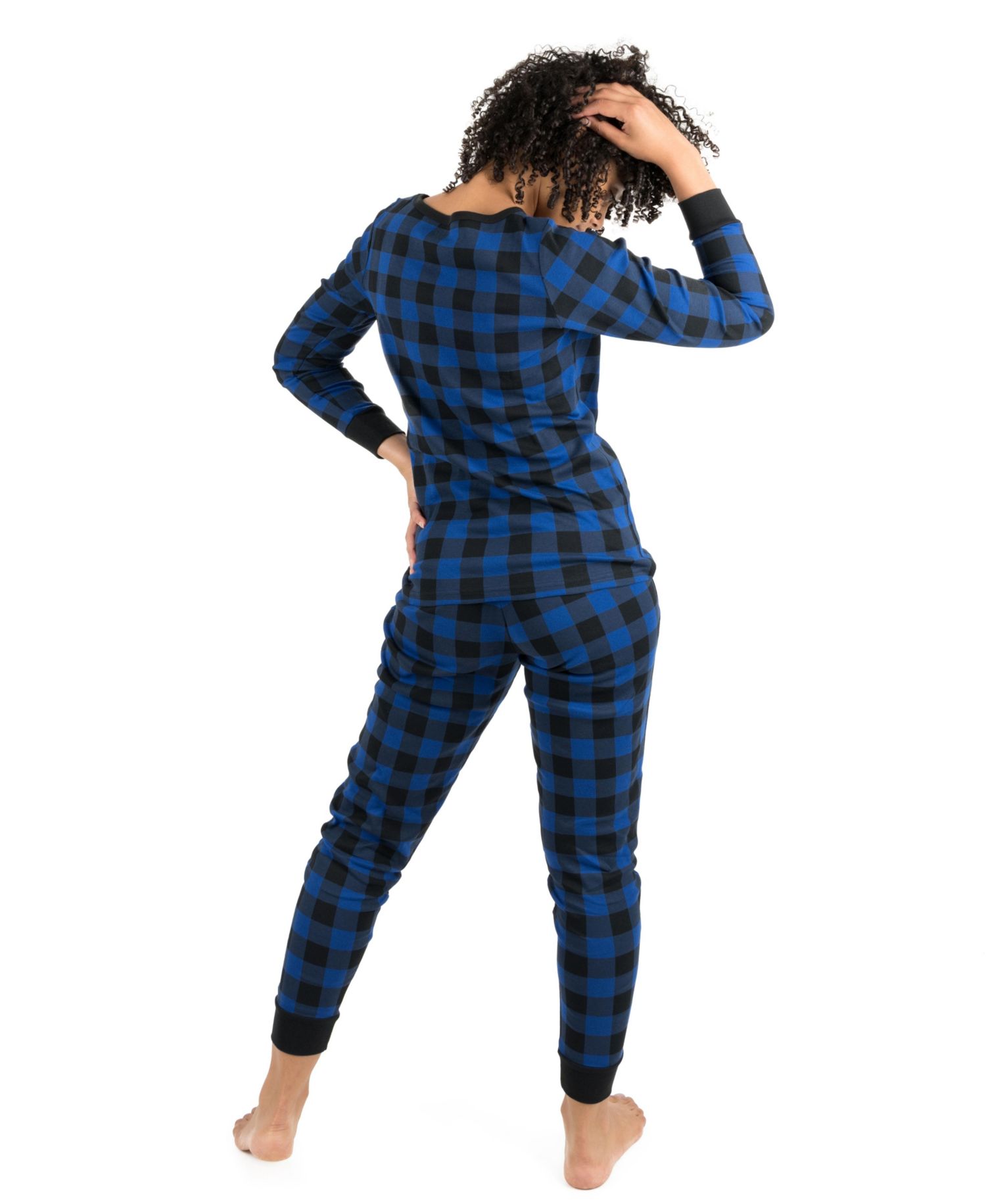 Women’s Two Piece Cotton Plaid Holiday Pajamas
