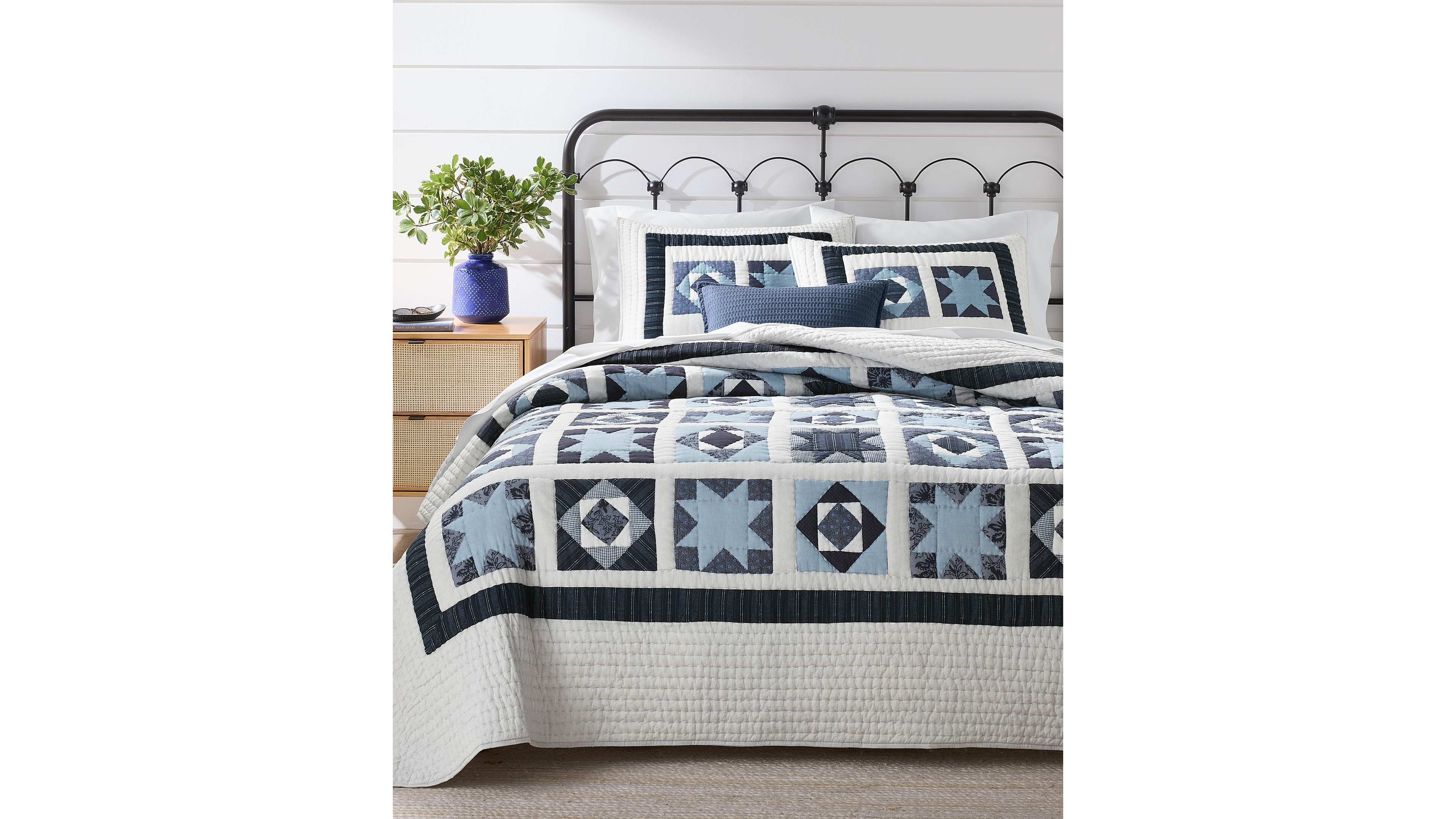 Charter Club Midnight Star Artisan 3-Pc. Quilt Set, King, Macy's Exclusive