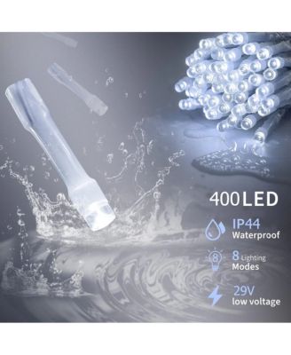 33ft 400 LED Outdoor String Icicle Lights White Lights