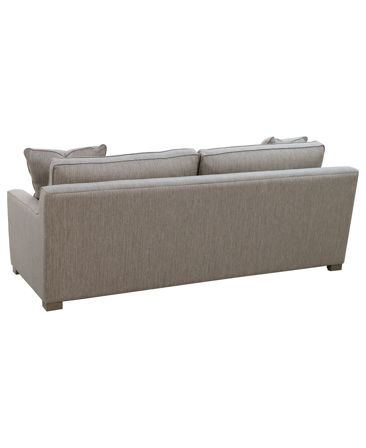 Macy's Stacia 87" Fabric Fully Padded Sofa In Brown