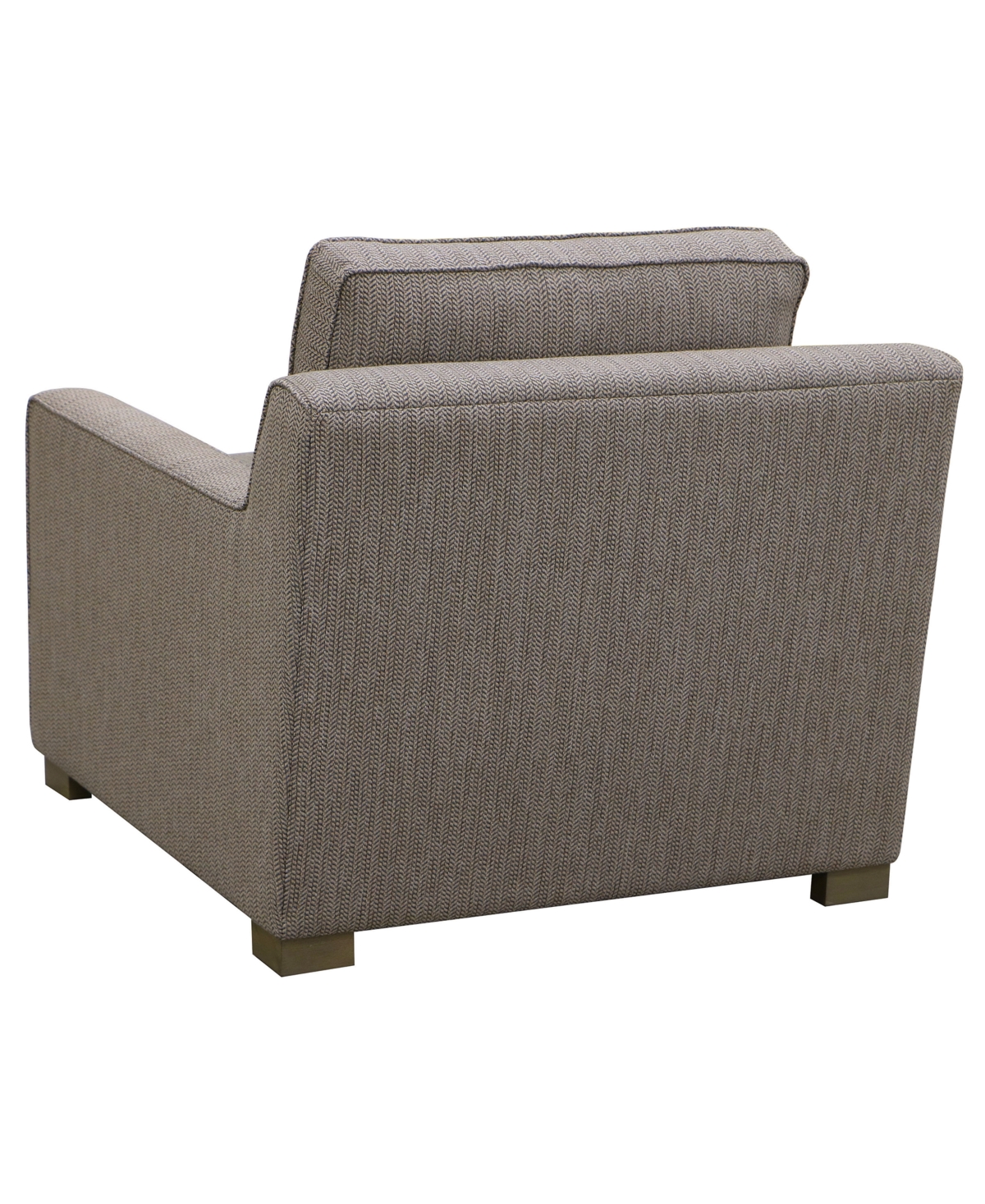 Macy's Stacia 37" Fabric Fully Padded Chair In Brown