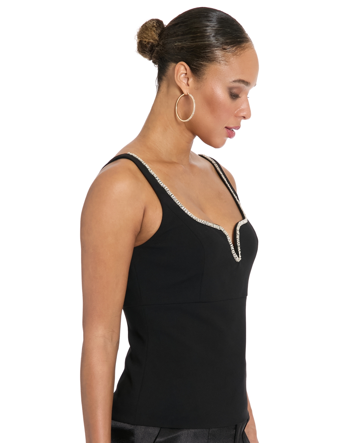 Muse Women's Embellished Sleeveless Top In Black