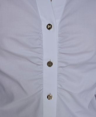 Women's Cinched Waist Collared Top